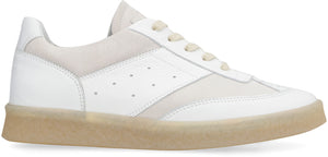 Leather low-top sneakers-1